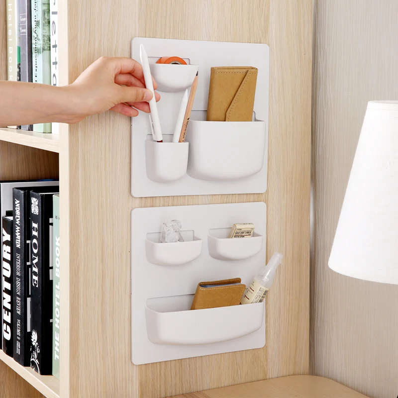 

New Self-adhesive Wall hanging storage rack 3-point cosmetic holder kitchen tableware wall mount