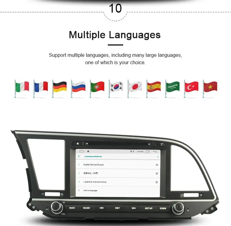 Cheap JDASTON Android 9.1 Car DVD Player For Hyundai ELANTRA 2016 2017 WIFI GPS Navigation 2 Din Car Radio Stereo Multimedia RDS Map 11
