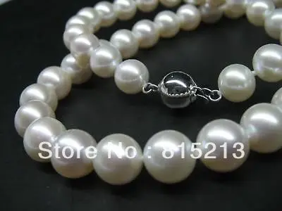

FREE SHIPPING>>>@@ > N1768 WOW! AAA 8mm round freshwater pearl Necklace 14KGold Clasp