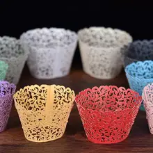 2000 шт кружевная лазерная резка обертка для кексов облака бумажный стаканчик для кексов коробка для свадебного подарка День Рождения Вечеринка милость Baby Shower Декор
