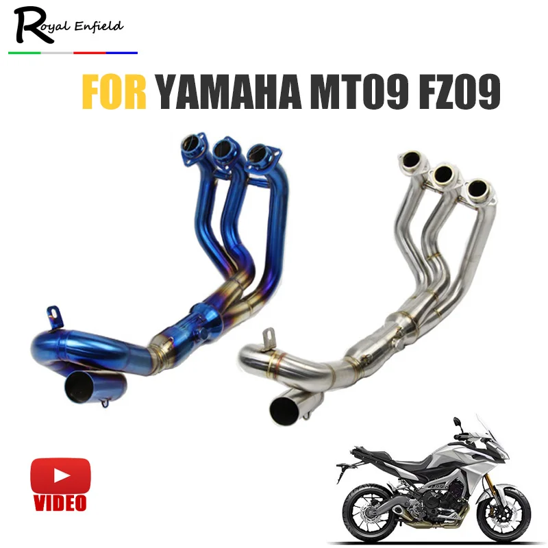 Mt09 Fz09 Motorcycle Exhaust Muffler Modified Scooter Front Pipe Slip ...