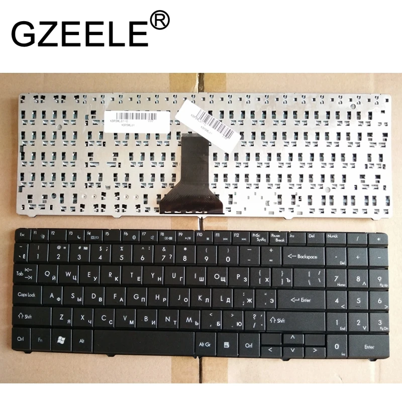  GZEELE New RU keyboard for Packard Bell EasyNote ML61 ML65 Pb5 Black Replacement russian Laptop Key