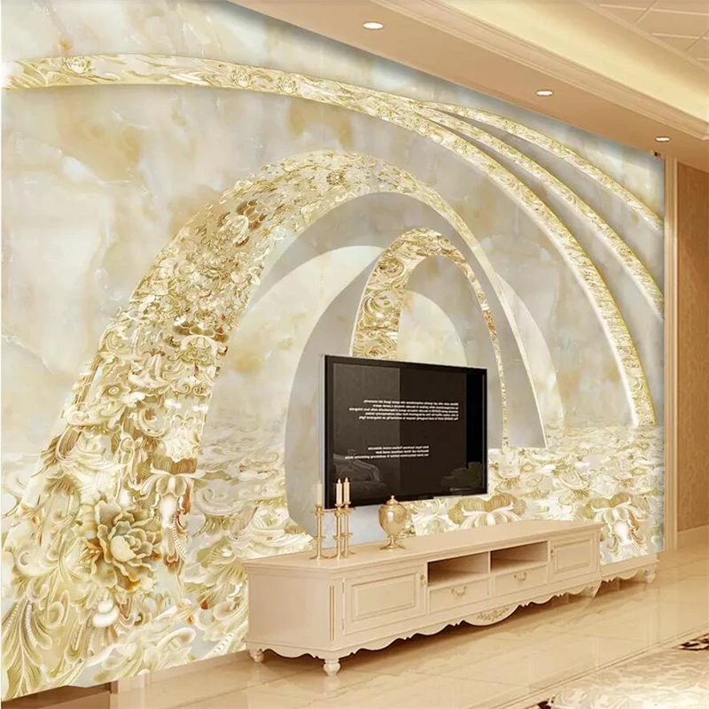 beibehang Custom Living Room Bedroom Mural 3D Gold Time Tunnel Modern Marble Background Wall Decorative Painting wallpaper beibehang Custom Living Room Bedroom Mural 3D Gold Time Tunnel Modern Marble Background Wall Decorative Painting wallpaper