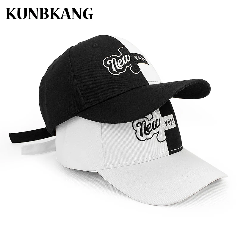 

New Design NY Baseball Cap Men Women Hip Hop Hats Embroidery New York Snapback Cap Gorras Black White Cotton Dad Hat Casquette