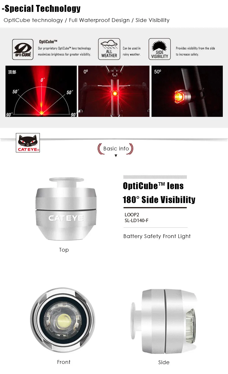 Top CATEYE Cycling Bicycle Barend Bike Safety Light Bar Plug Lamps Ride Bike Bend Handlebar End Warning Lights Clip 3 Modes 100 hrs 11