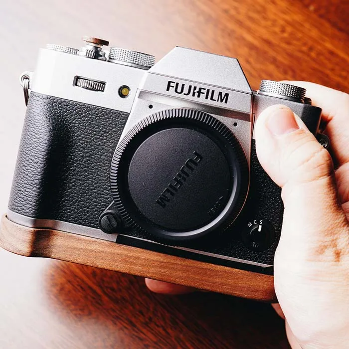 Грецкий орех деревянная рукоятка пластина Кронштейн для FUJI XT20 FUJIFILM X T20