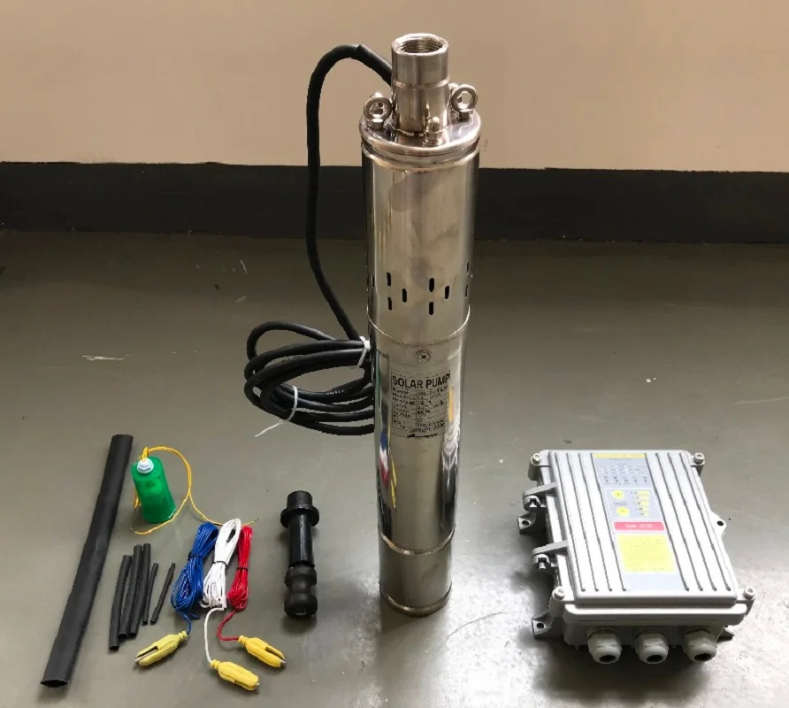 36V 500W Free Shipping Max.Head 100M Solar Deep Well Submersible Pump 3