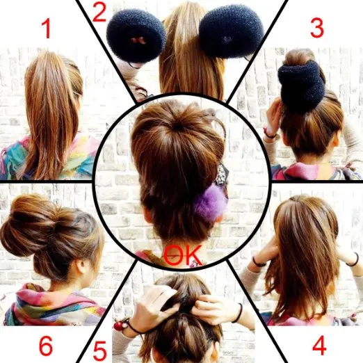 Clothobeauty 2 Pcs Extra Large Size Hair Bun Donut Maker Women