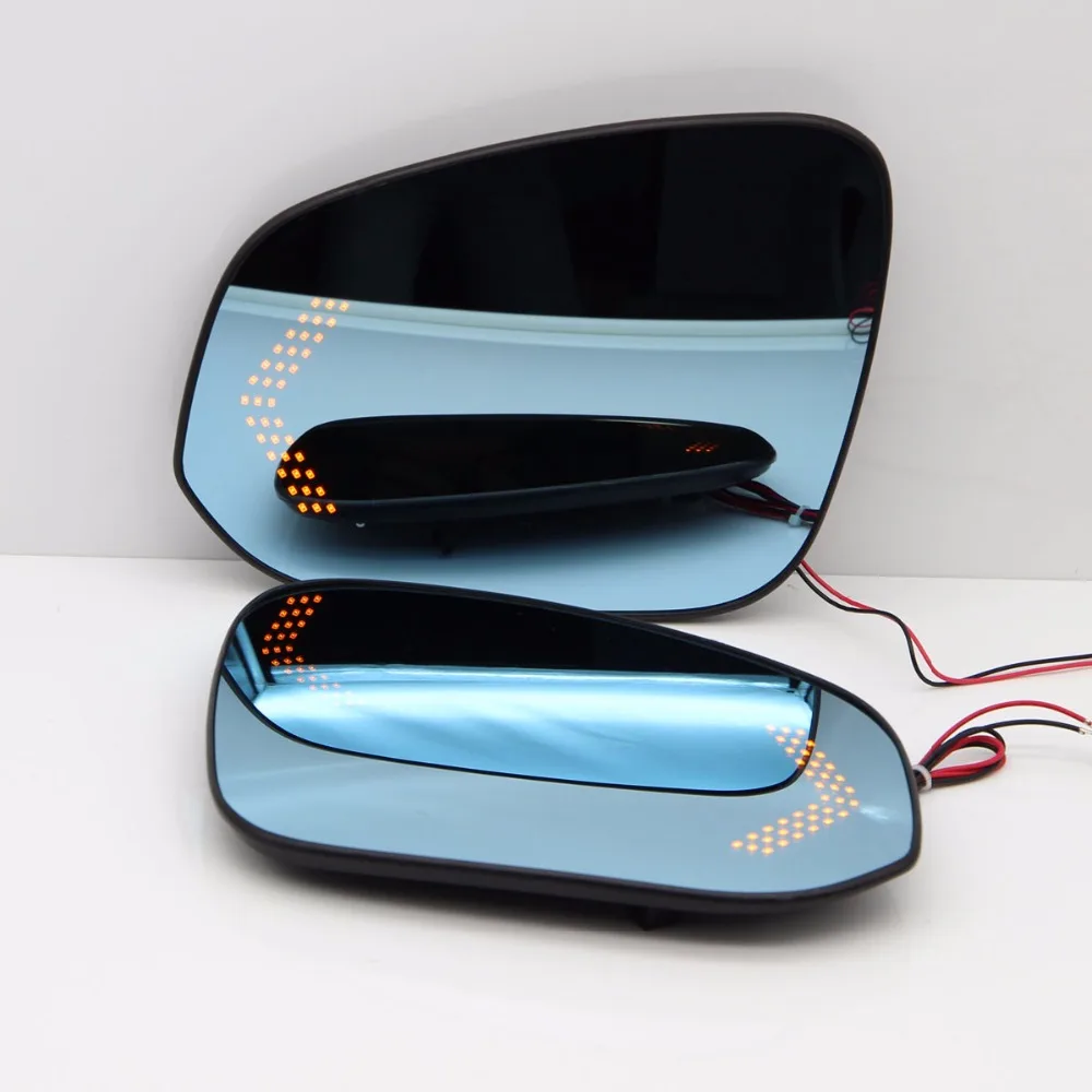Buy Blue Wing Mirror Glass With Base Heated Car Angle
