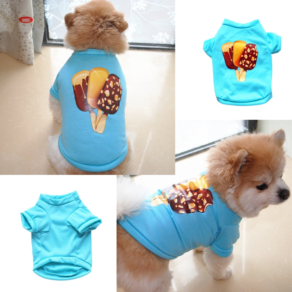 Футболки с изображением собак Одежда для домашних животных, собак, милые Кремовая футболка собак Летняя майка костюмы подстилка для животных для кошек и собак XS/S/M/L