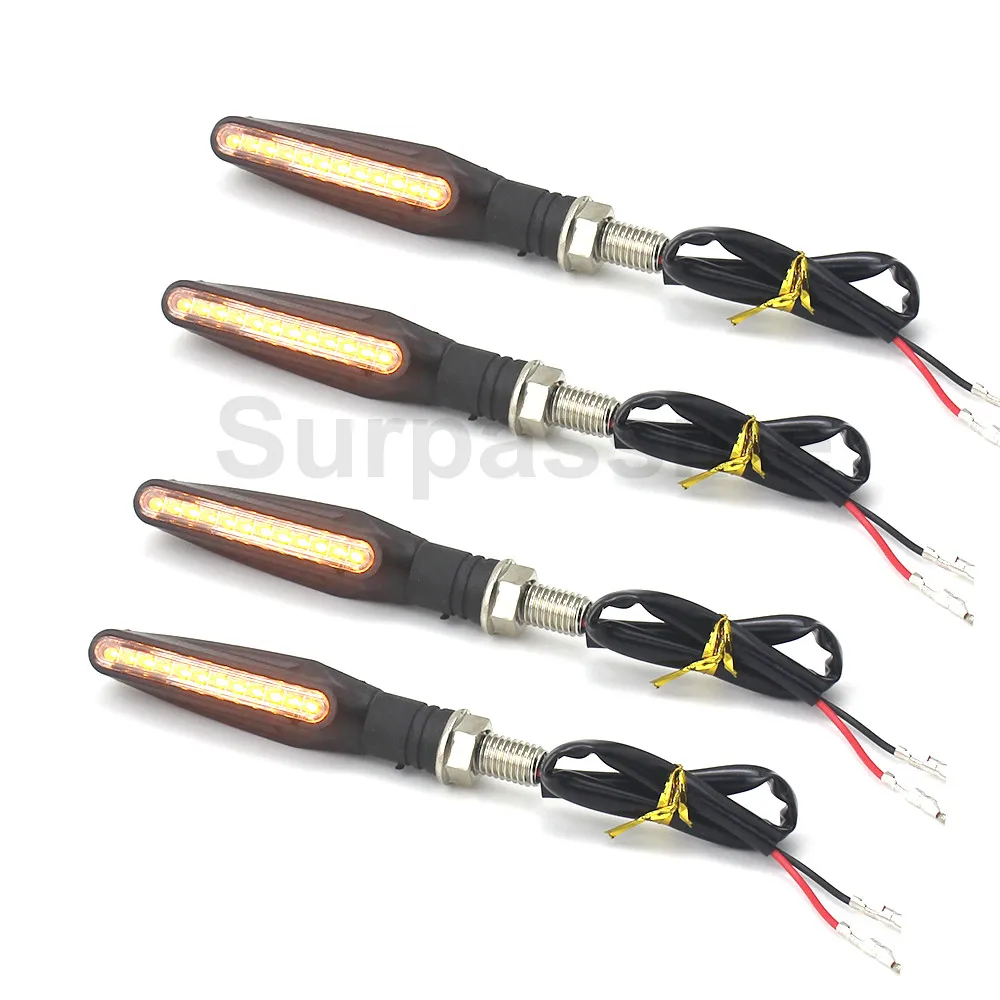 4pcs 12 LED Motorcycle Turn Signal Lights Flowing Flashing Motorbike Indicator Blinker Moto Tail Lights Signal Lamp for Harley 2_