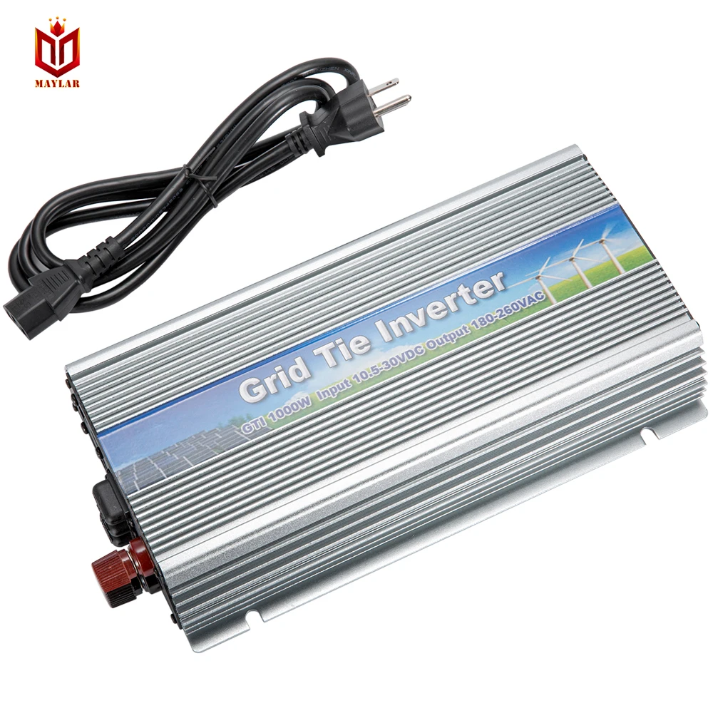 

MAYLAR@ 22-50VDC 2PCS 1000W Pure Sine Wave Solar On Grid Inverter,Output 90-140VAC.Grid Tie Inverter For Home Alternative Energy