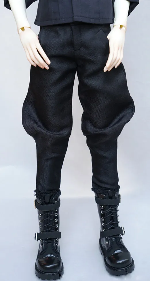 BJD doll clothes and trousers are suitable for 1/3 1/4 Uncle SD MSD men's black harlan fashionable pants and doll accessories - Цвет: black