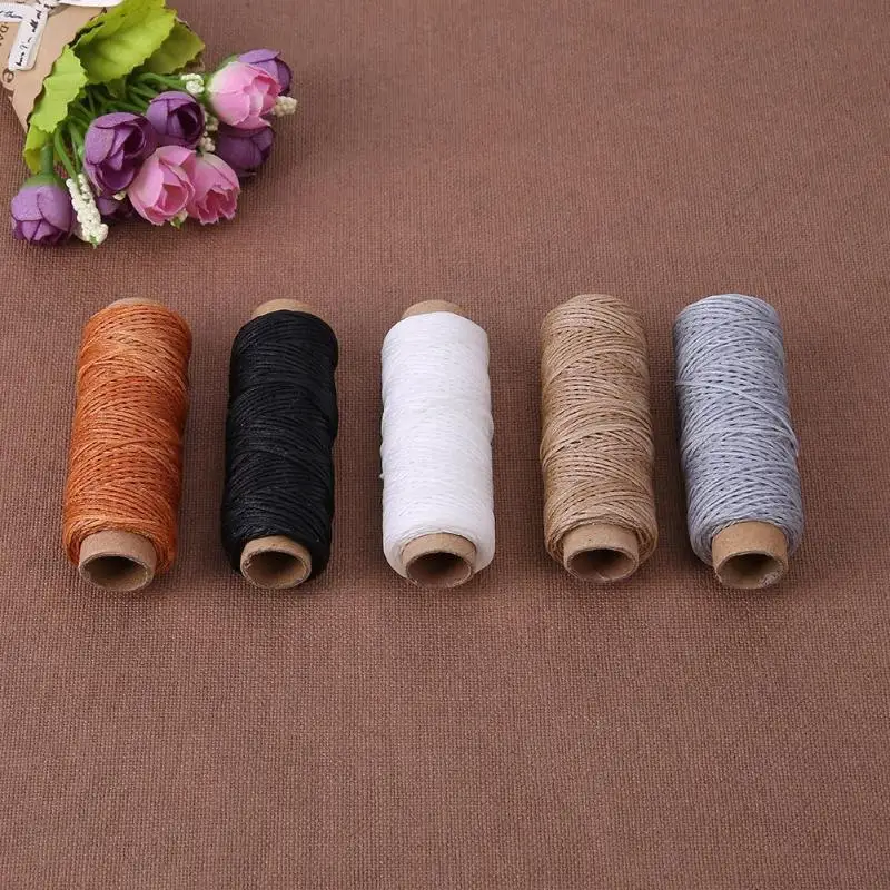 

50m/Roll Waxed Thread150D Wax String Cord Sewing Craft Tool Portable for DIY Handicraft Leather Products Waxed Thread Cord