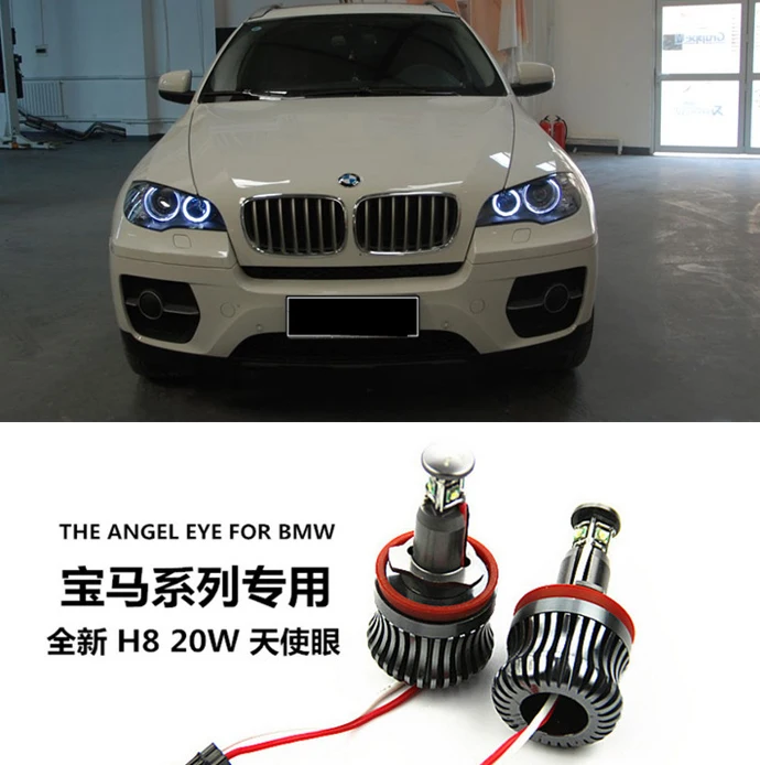

2x 40W white/blue/red H8 LED Angel Eye Halo Ring Marker Light Replacement Bulb Upgrade kit for E84 X1,E71 X6,E70 X5,E89 Z4