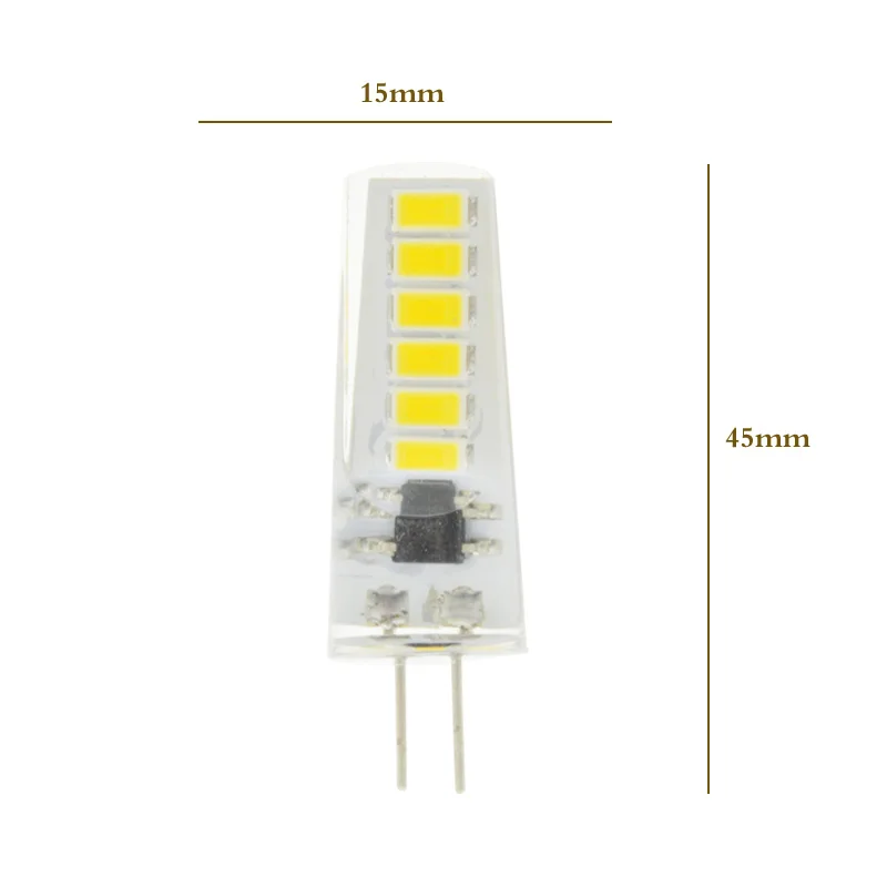 5X G4 bombilla LED 12 V AC DC 3 W 5 W bombilla Lampara LED G4 lámpara ampul 6led 12led haz de 360 ángulo 5733SMD reemplace 20 W 30 W lámpara halógena