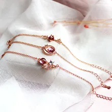 SANSUMMER, новинка, браслет для девушек, браслет в форме звезды, инкрустированный, розовое золото, браслет, ювелирное изделие, лучший подарок 5094