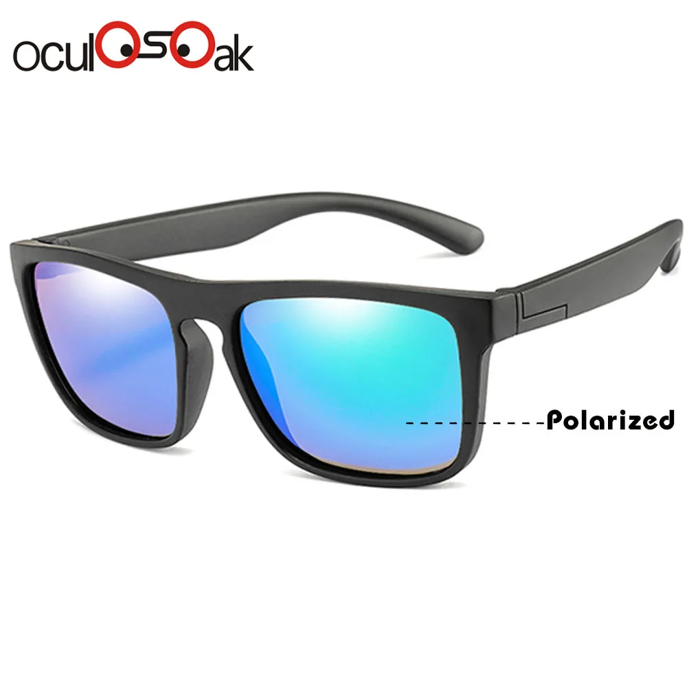 R03 black green Oculosoak очки детские Брендовые платья для маленьких девочек поляризованные солнцезащитный очки детские солнцезащитные очки гибкий безопасная оправа подарки на день рождения UV400 - Цвет линз: R03 black green