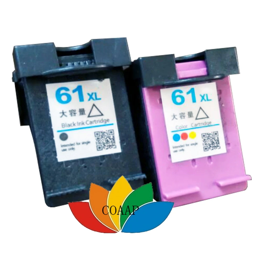 2 pk Compatible 61XL Black Color Ink cartridge for HP ENVY 4500 4501 4502 4504 5530 Deskjet 1000