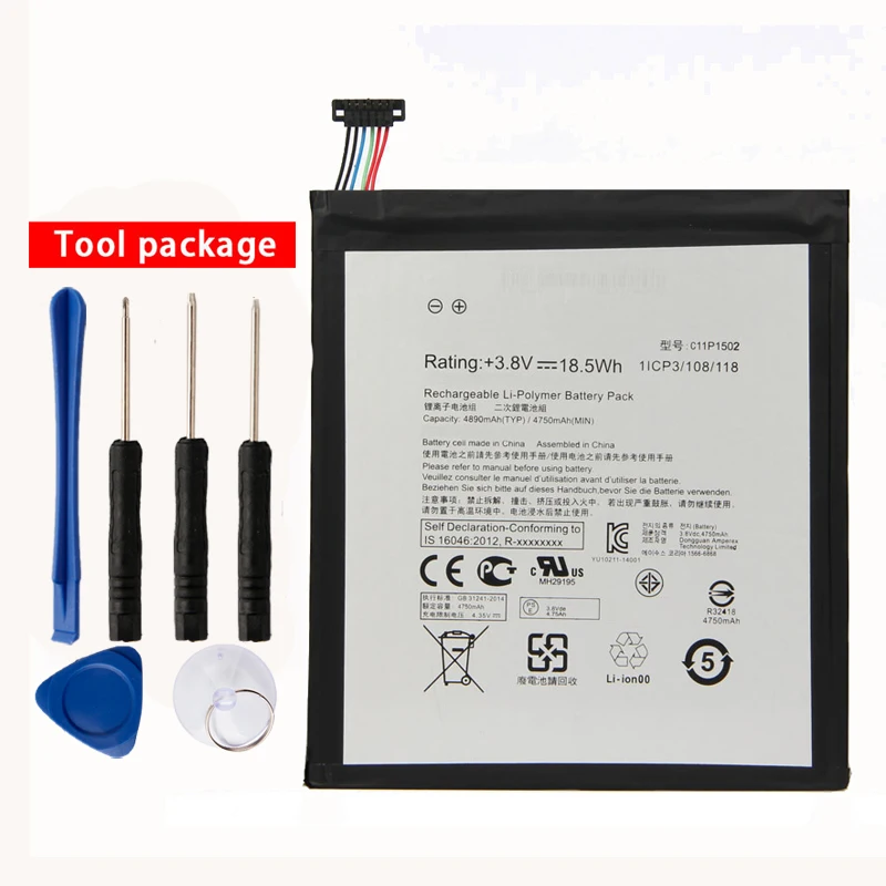 

Orginal C11P1502 Tablet PC Battery For ASUS ZenPad10 Z300C Z300M Z300CG Z300CL P023 P01T 10.1 4890mAh