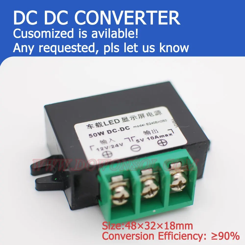 5pcs DC Buck Converter Step Down 12V to 5V 3A 15W Car LED Power Supply