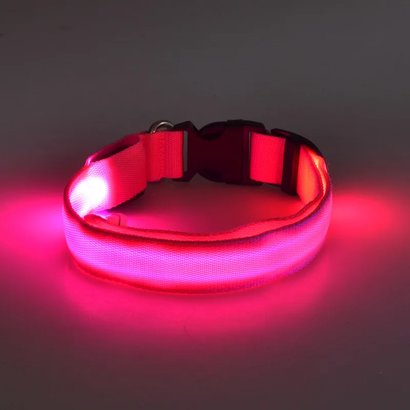 50 шт./партия многоцветные ошейники для собак мигающий USB светодиодный ошейник для домашних животных перезаряжаемое нейлоновое светящееся ожерелье ZA1148