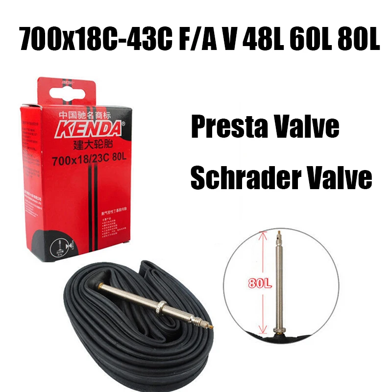 1 шт. внутренняя труба для велосипедных покрышек 700x18C 43C Presta F/A V 48L 60L 80L|tyre cycling|bicycle