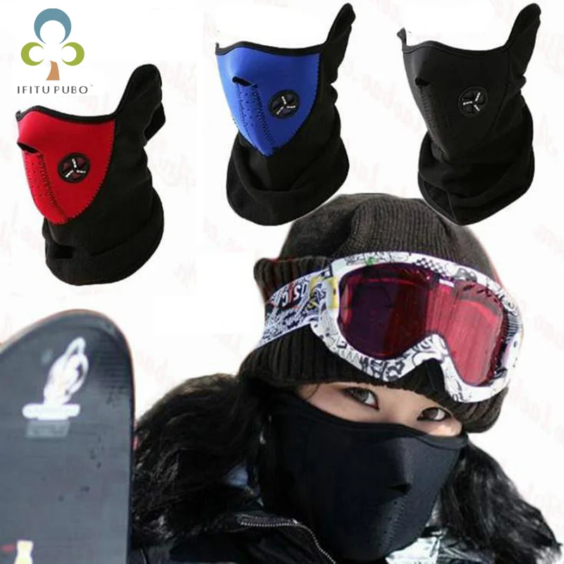 Зимние виды спорта защита Половина лица маска ветрозащитный Теплый Велоспорт outdooor инструменты Лыжный спорт флис дышащий Шарф для защиты шеи