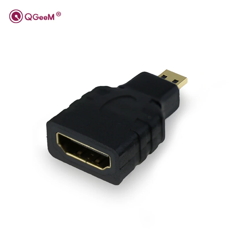 Адаптер конвертер QGeeM MINI HDMI штекер гнездо 1080 P 2K 4K для мини ПК HDTV HD камеры 5504|mini hdmi|to