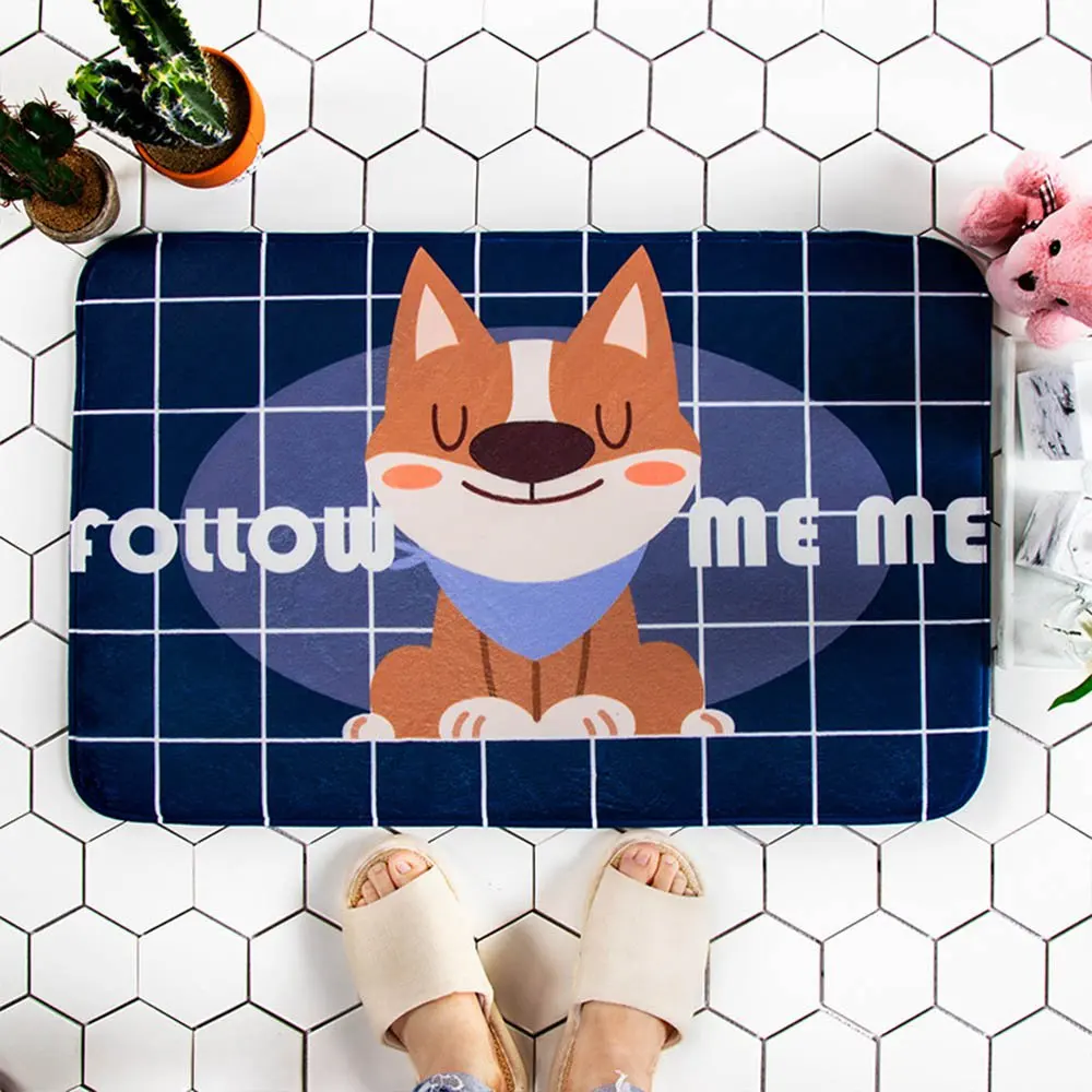 Cartoon Soft Kitchen Mat Absorption Bathroom Carpet Rug Home Living Room Kitchen Door Floor Mat for Toilet Non-slip - Цвет: Q