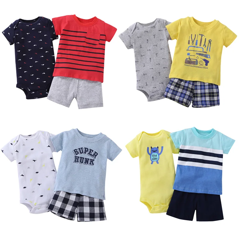 FREE SHIPPING New Bebes Baby Summer Clothing Set Boy Short