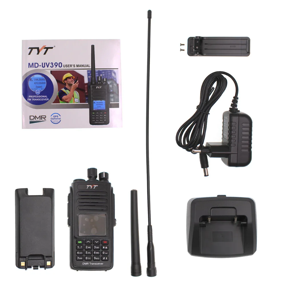 TYT MD-UV390 DMR цифровая рация UV390 IP67 водонепроницаемый двухдиапазонный УФ приемопередатчик gps опционально Upgrde MD-390+ USB кабель