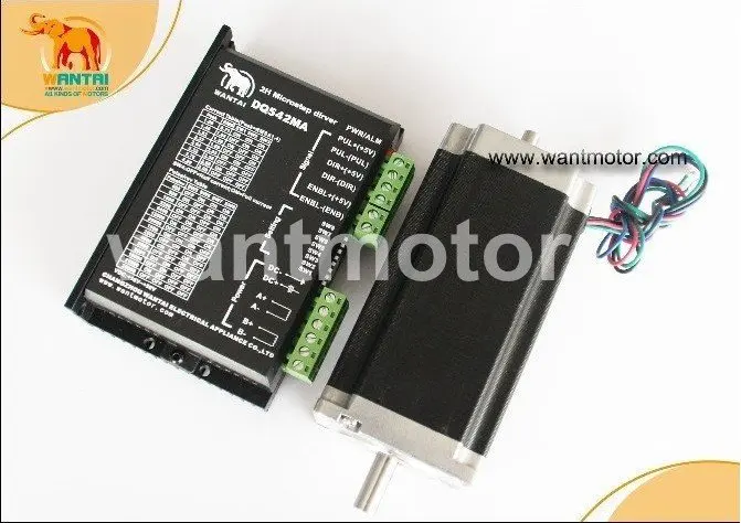 МОЩНОСТЬ ЧПУ! Wantai Nema 23 шаговый двигатель двойной вал 57BYGH115-003B 425oz-in + Драйвер DQ542MA 4.2A