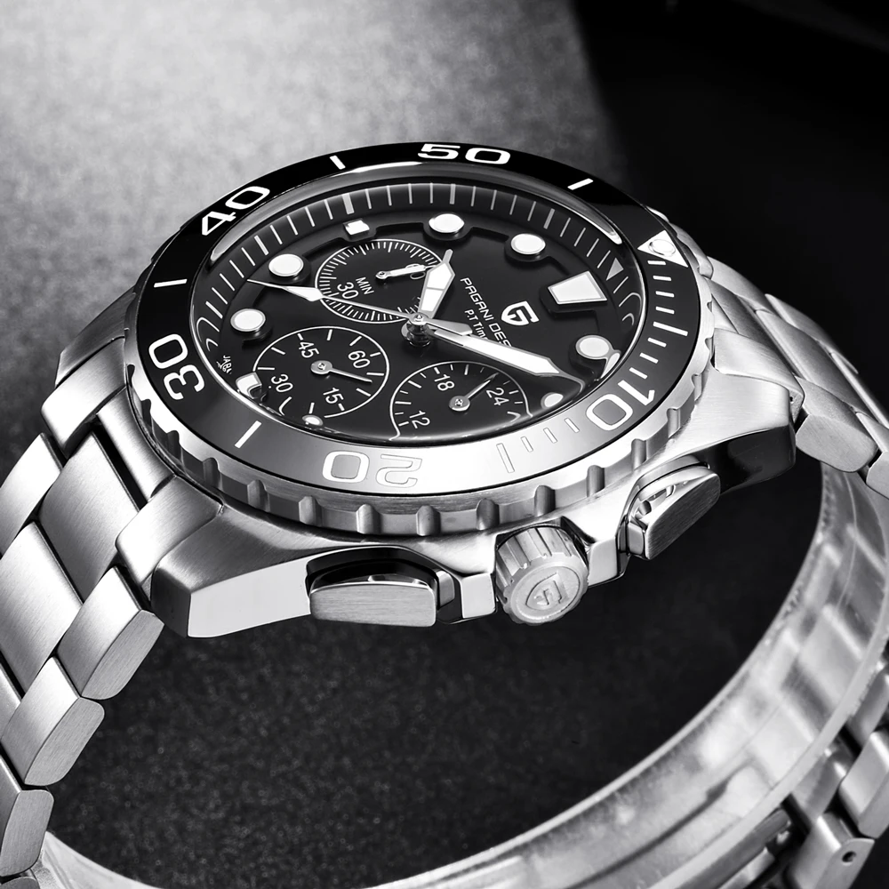 Pagani Luxury Quartz Men Watches Waterproof Sports clock Military Male wristWatch Business steel wa
