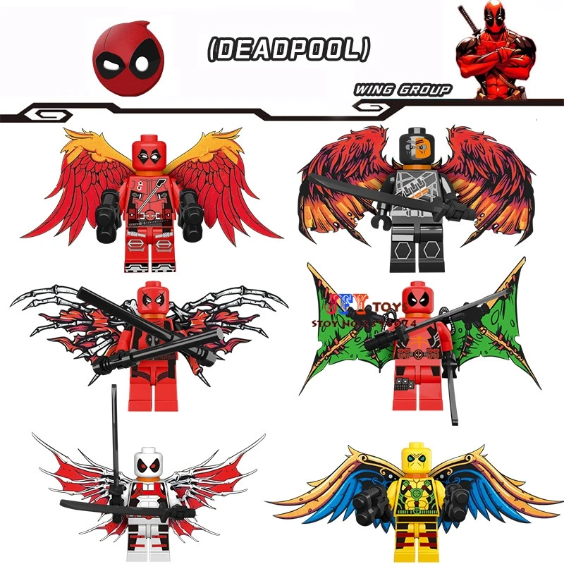 6pcs star wars superhero marvel X-men Deadpool forces weapons Wings building blocks lepin model Baby toys for children juguetes baby-building-blocks : image 6pcs star wars superhero marvel X-men Deadpool forces weapons Wings building blocks lepin model Baby toys for children juguetes baby-building-blocks