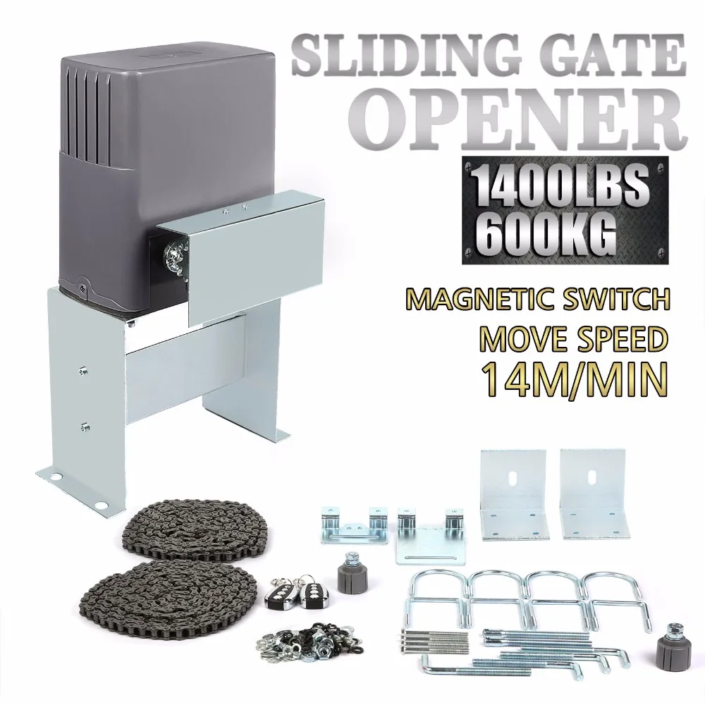 Newest Design Sliding Gate Opener Electric Operator Driveway Door Slide Roller Chain Driven | Инструменты