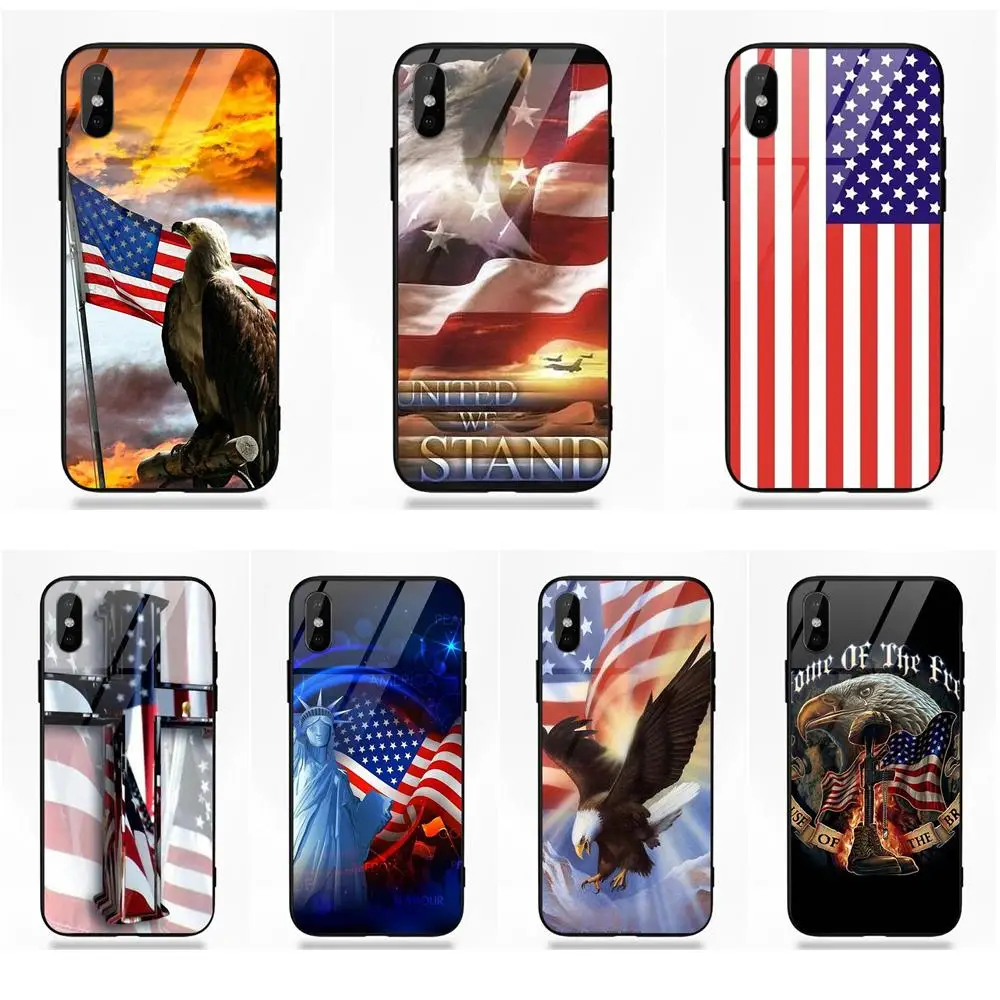 Vvcqod США американский флаг для Apple IPhone X XS Max XR 5 5C 5S SE 6 S 7 8 Plus | Мобильные телефоны и