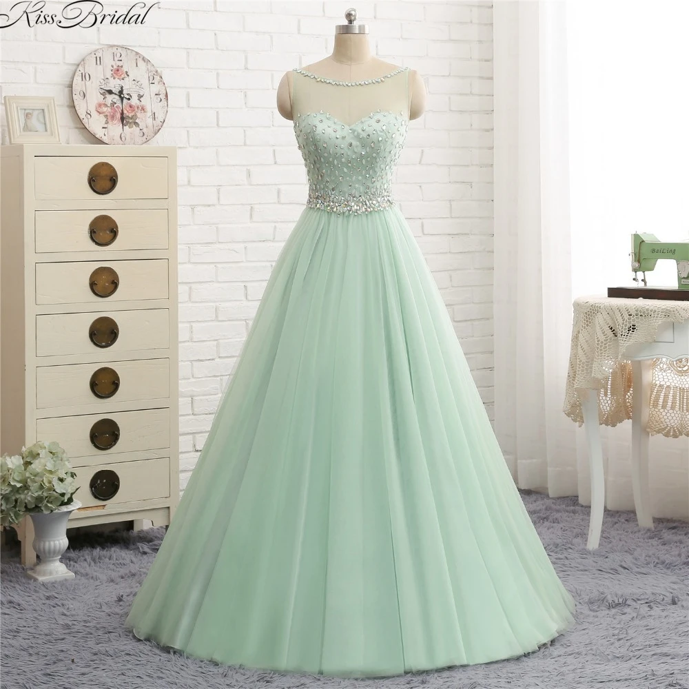 US $11.11 Robe de soiree 11 solde Wunderschöne Mint Green Abendkleider Lange Kleider Tulle A line Abendkleid Perlen IIllusion Ausschnittrobe de US $11.11 Robe de soiree 11 solde Wunderschöne Mint Green Abendkleider Lange Kleider Tulle A line Abendkleid Perlen IIllusion Ausschnittrobe de