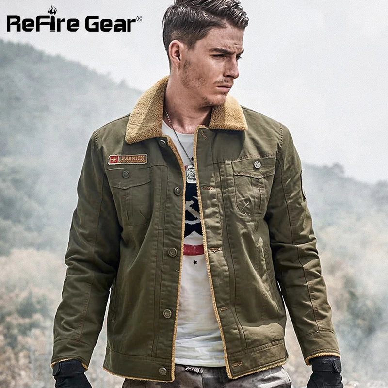 Зимняя Военная верхняя одежда ReFire Gear армейский пилот куртка бомбер мужская