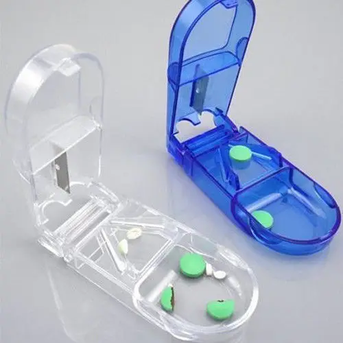 

1pc Pill Cutter Splitter Divider Half Storage Compartment Box Medicine
