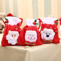 30x19 см для рождественской вечеринки мешок подарков Санта-снеговик медведь конфеты шоколадные сумки Держатель для рождественской
