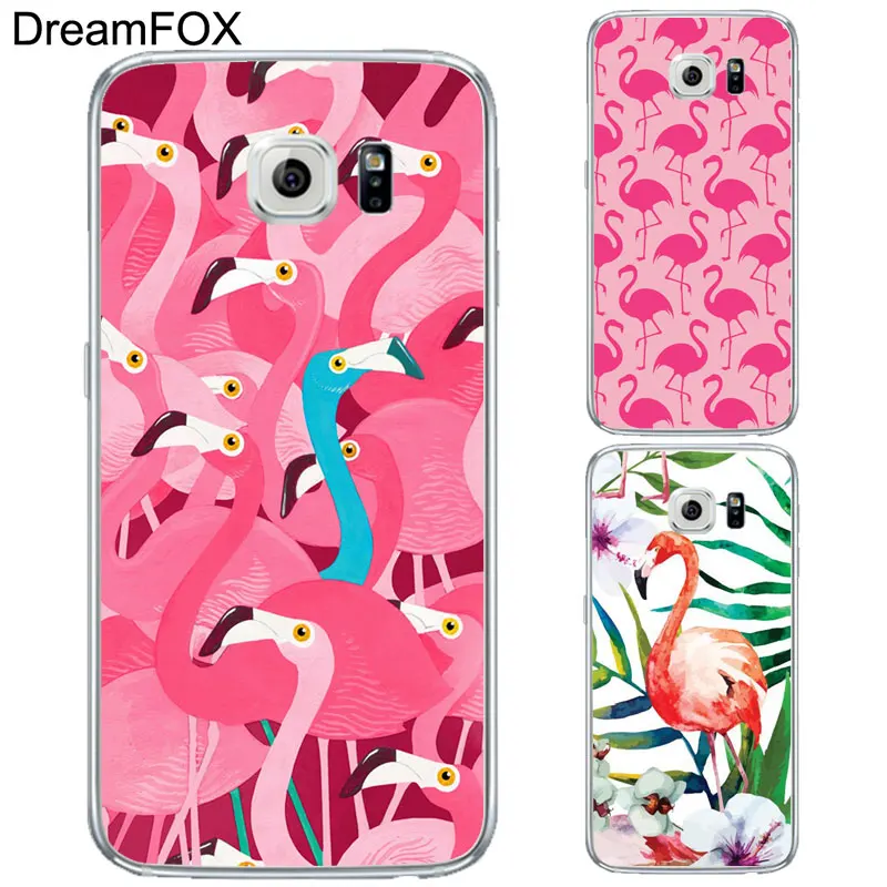 DREAMFOX L362 Cute Animal Flamingo Soft TPU Silicone Case Cover For Samsung Galaxy Note S 3 4 5 6 7 8 9 Edge Plus Grand Prime |