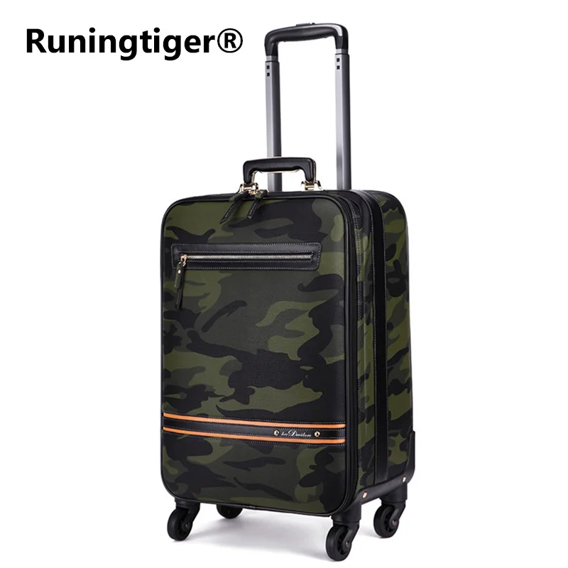 

Men Travel Luggage PU leather Women Suitcase carry on Waterproof Rolling Trolley case boarding case business laptop travel bags