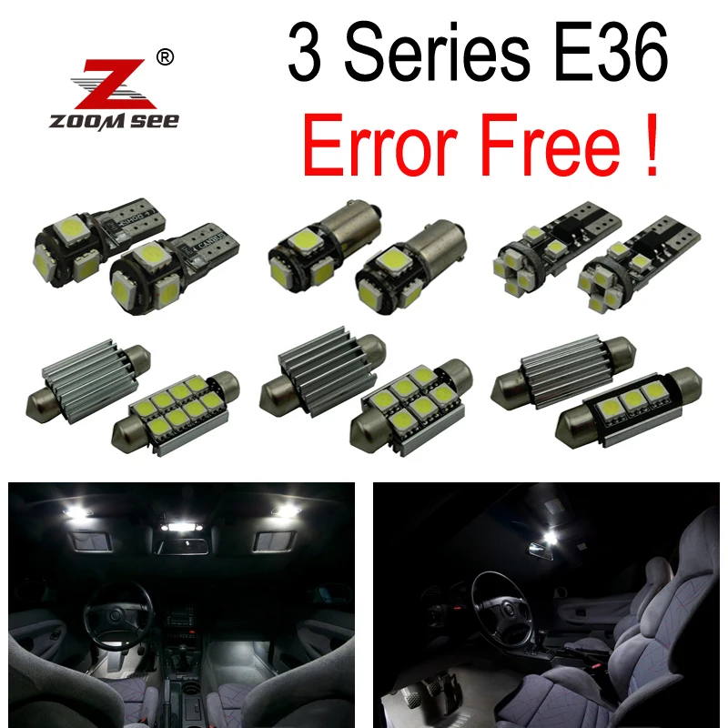16x Led License Plate + Interior Lights Bulb Kit For Bmw 3 Series E36