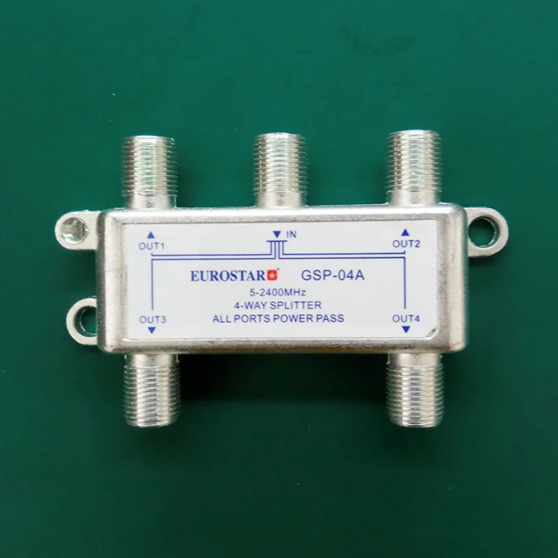 China factory supply 4 way satellite TV splitter 5 2400mhz CATV