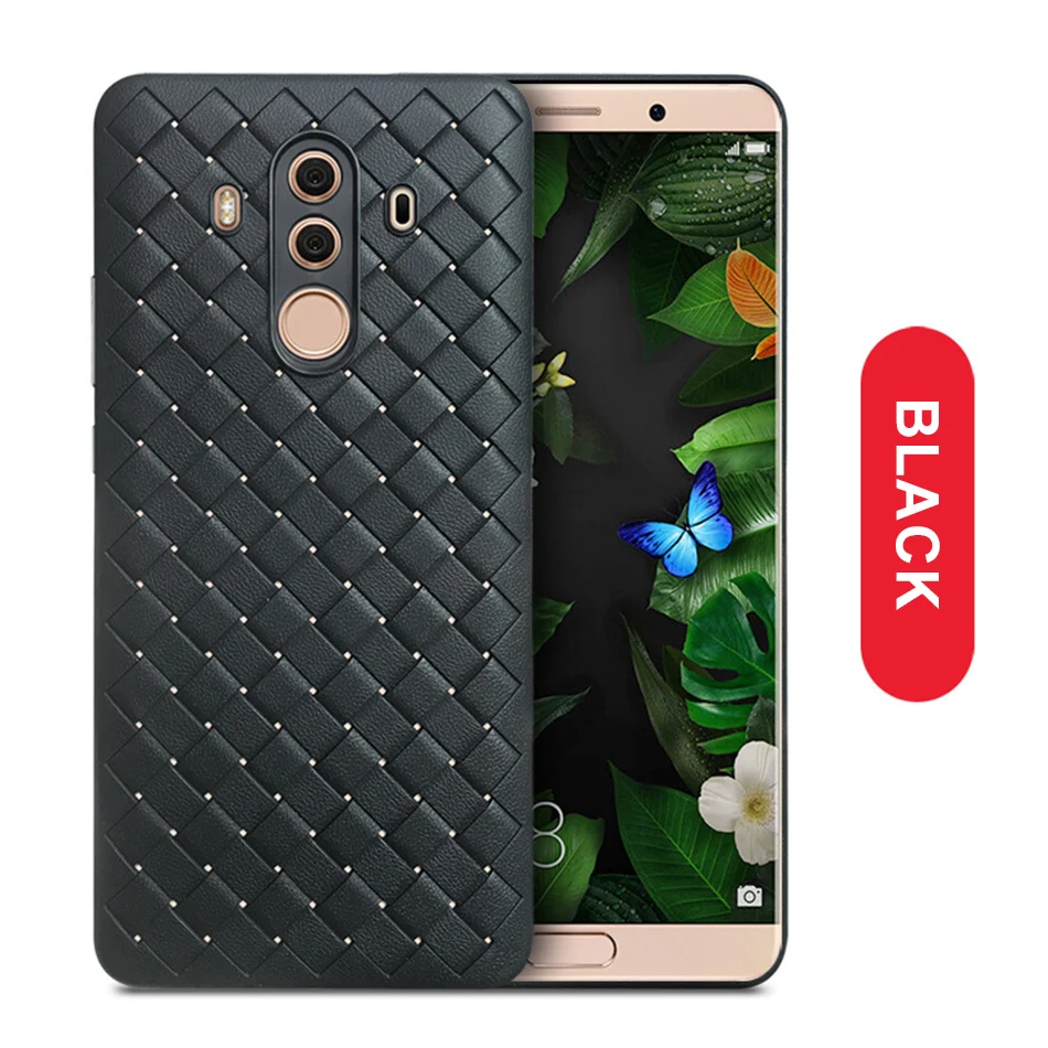 !ACCEZZ Luxury Soft TPU Ultra-thin Protective Back Cover Shell For Huawei Mate1010pro Phone Cases BV Weave Capa Fundas Coque (11)
