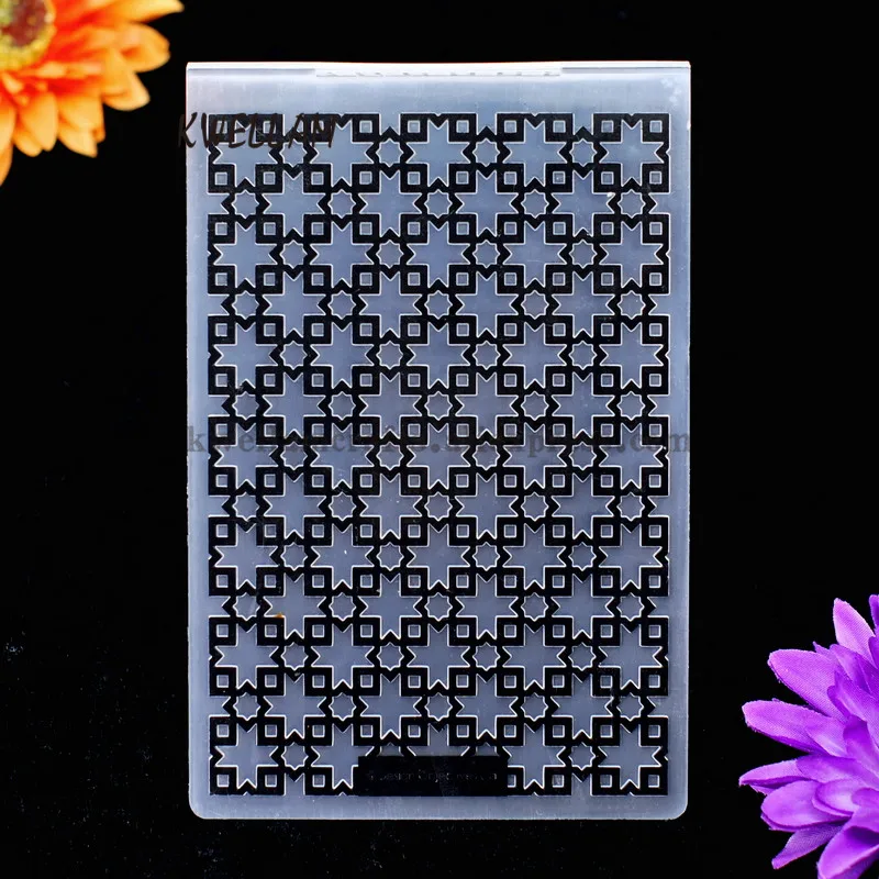 

Lattice Plastic Embossing Folder For Scrapbook DIY Album Card Tool Plastic Template 10.6x15cm KW7031442