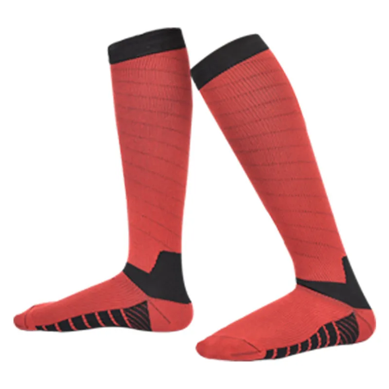 1 пара для мужчин и женщин, компрессионные носки для бега, впитывающие пот, защитные нейлоновые спортивные носки для активного отдыха, Mrathon, велосипедные носки медсестры - Цвет: Red