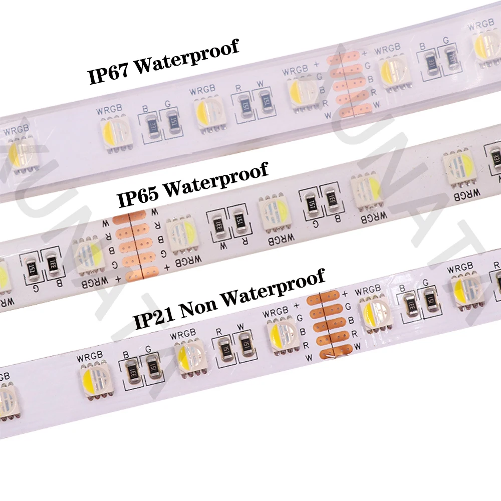 4 цвета в 1 чип Светодиодные ленты света 5 M DC12V/24 V 60 Светодиодный s/m IP21 IP65 IP67 Светодиодные ленты Водонепроницаемый RGBW RGBWW Светодиодные ленты
