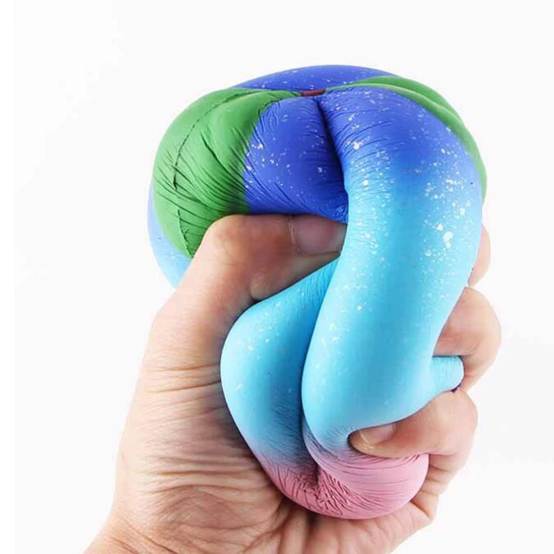 

Anti-stress Soft Blue Galaxy Peach Squishy Toys Jumbo Slow Rising Fruit Cute Kawaii Boule Squish Anti-Stresse Food For Kids Toy